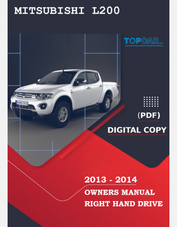 2013 - 2014 mitsubishi l200 owners manual rhd and lhd